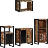 Maison Exclusive - Ensemble de meubles de salle de bain, 4 pièces. Multicolore et noir
