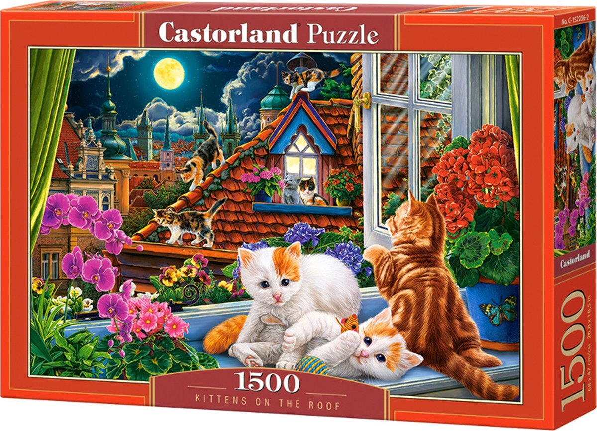Castorland Kittens on the Roof Puzzel 1500 Stukjes