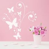 Sticker mural papillons - Noir