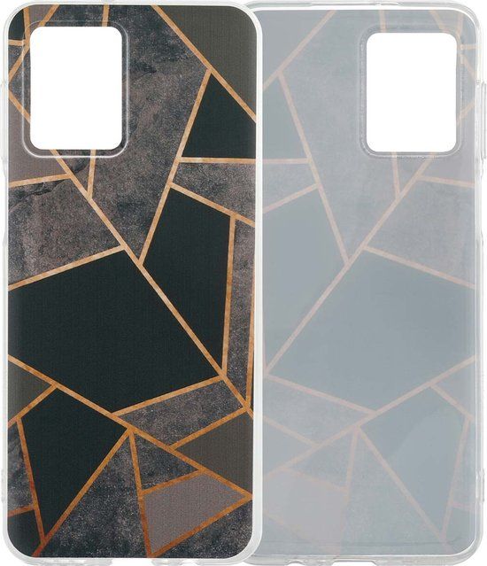 iMoshion Hoesje Motorola Moto G54 - Black Graphic - Back Cover