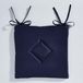 Today 261302 zitkussen klassiek polyester 40 x 40 cm, polyester, Ciel d'orage/blauw marine, 40x40x3 cm