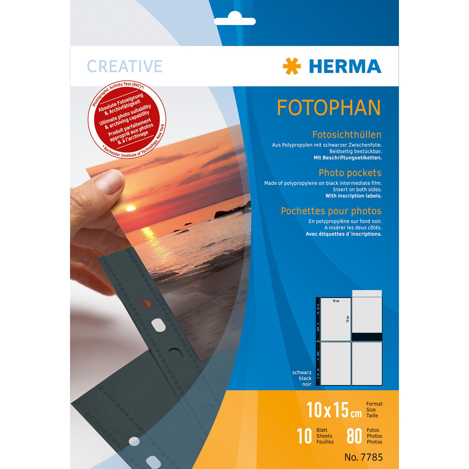 HERMA 7785 - Insteekmappen - Transparant - Polypropyleen (PP) - 10 stuks