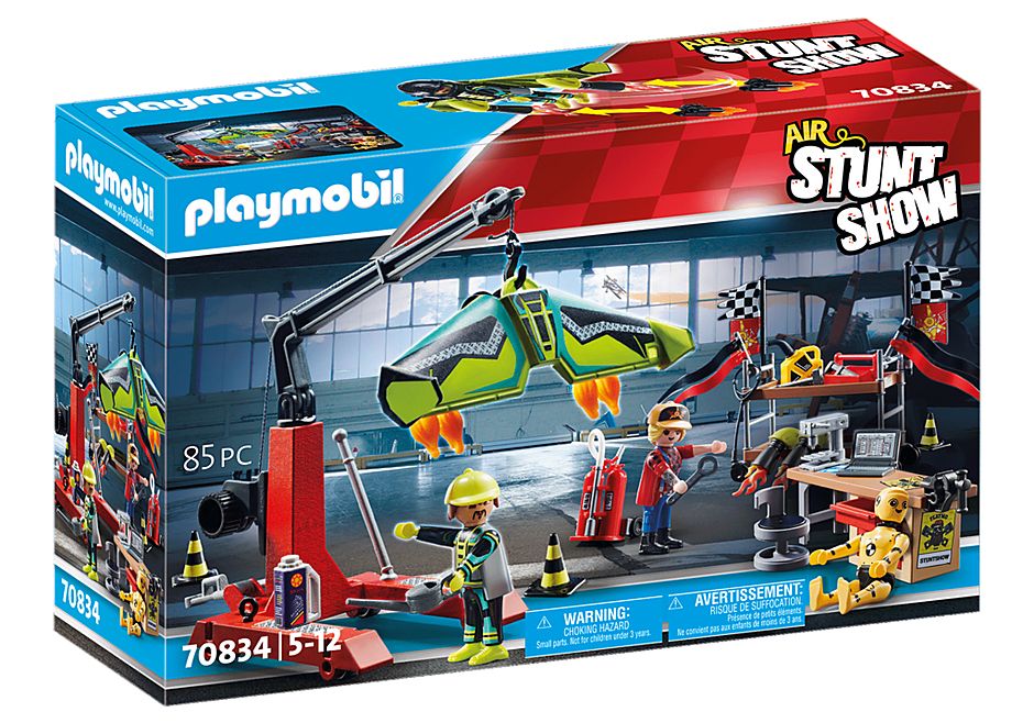 PLAYMOBIL Air Stuntshow Servicestation - 70834 - Action/Adventure Speelset voor Kinderen vanaf 5 Jaar