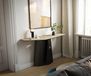 Livos Table console Edge Polygonal 140x50 cm Keramik Laminam® Sabbia Chêne Livos Metall Noir