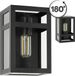 KS Verlichting City City Muurlamp Zwart met Lichtsensor LED