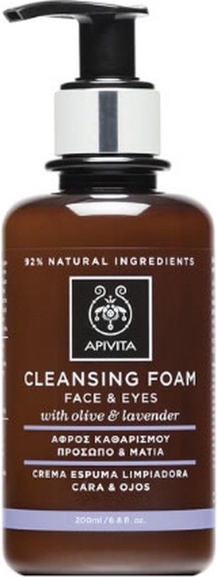 Apivita Mousse Face Care Cleansers Cleansing Foam with Olive, Lavender & Propolis 200 ml