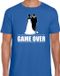 Bellatio Decorations Vrijgezellenfeest T-shirt - Heren - Game Over - Blauw - Maat S