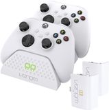 Konix Venom - Xbox Series S/X/One - twin docking station + 2 batteries - wit