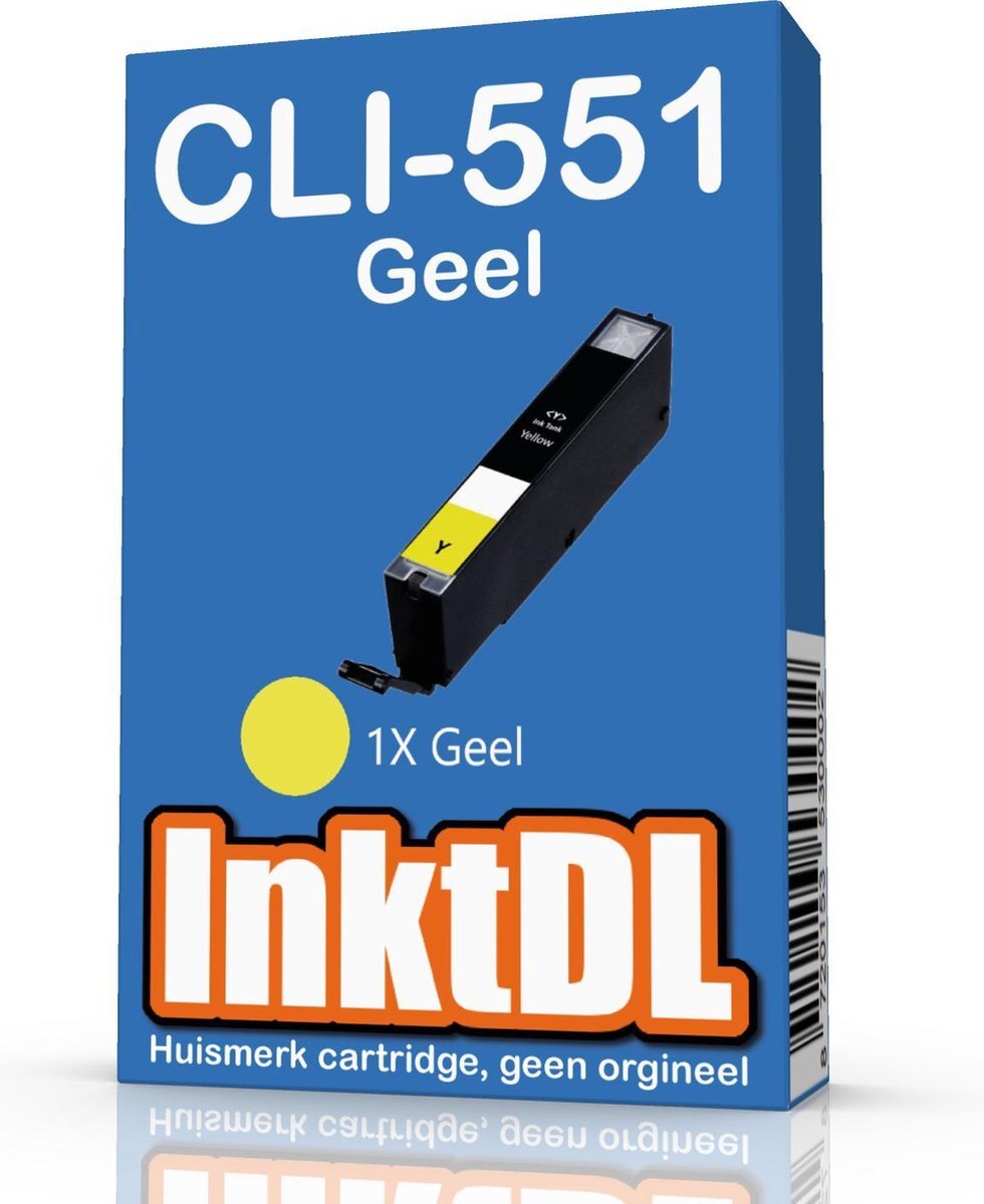 InktDL Compatible inktcartridge voor Canon | CLI-551XL Geel