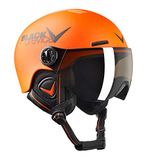 Black Crevice Leogang Vizierhelm voor kinderen, oranje mat/zwart, 48-52 cm.
