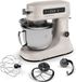 Klarstein Chiara 1600W Robot pâtissier – 5L bol en acier inoxydable, 12 vitesses, écran tactile LCD, Silencieux ≤72 dB, set de pâtisserie lavable au lave-vaisselle, corps en aluminium moulé sous pression, Sable