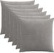 vidaXL - Kussensloop - 6 stuks - ALMELO - Lichtgrijs - 80 x 80 cm - corduroy
