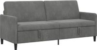 vidaXL Zitbank met opbergruimte Donkergrijs 192 x 78 x 87 cm Polyester