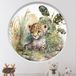Tigre Stickers Trompe L'Oeil Arche Ronde Enfants - Diamètre 110 cm