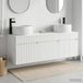 Prolenta Maison Exclusive Ensemble de meubles de salle de bain "Exclusive" - 3 pièces, blanc brillant, dimensions : 157 x 44,5 x 80 cm