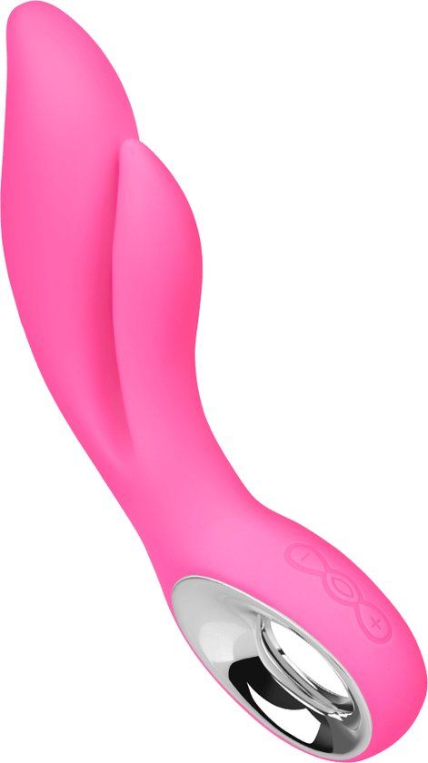EIS Rabbit "Flower Power" siliconen vibrator, roze