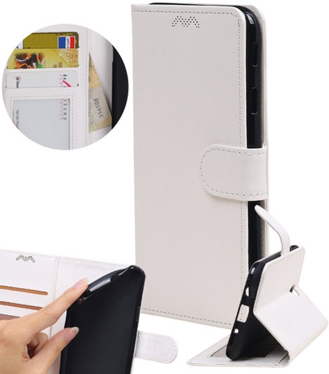 Best Cases .nl Wit Portemonnee booktype hoesje Huawei Y7 / Y7 Prime