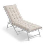 Merkloos Ligbedkussen - 160 x 50 cm - Tuinbankkussen - Beige