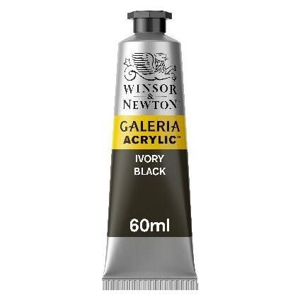 Winsor & Newton Galeria Acrylic Paint 331 Ivory Black (60 ml)