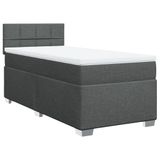 vidaXL Boxspringbed met matras, donkergrijs, 120x200 cm, gestoffeerd