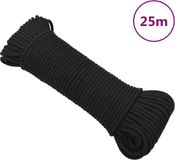 vidaXL Boottouw 4 mm 25 m polypropeen zwart