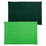 Set Basil Set van 2 badmatten, antislip, groen-groen, 60 x 90 cm