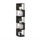 Furinno Econ 5-Tier Zigzag Hoekplank Boekenkast, Boekenplank, Espresso/Zwart