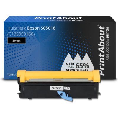 PrintAbout Huismerk Epson S05016 (C13S050166) Zwarte Toner - Compatibel - 6500 Pagina's