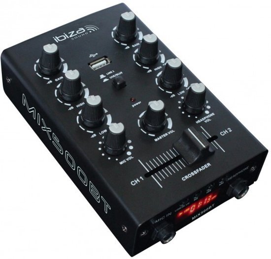 - Ibiza Sound MIX500BT 2 kanaals USB mengpaneel met Bluetooth