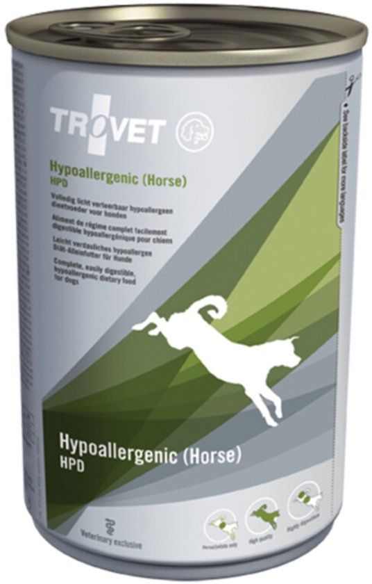 Trovet - HPD Hypoallergenic Hondenvoer Nat Paard - 6 x 400 gr