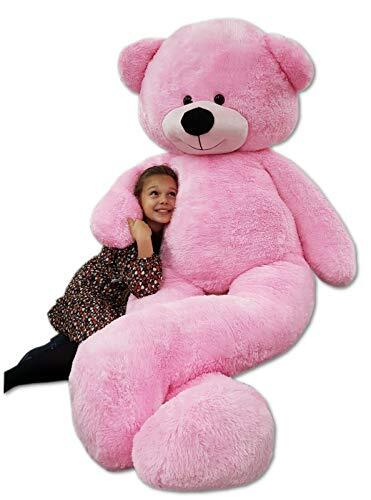 Odolplusz Teddybeer 220cm GIGANT grote teddy Bear pluche beer knuffeldier pluche dier XXL , roze