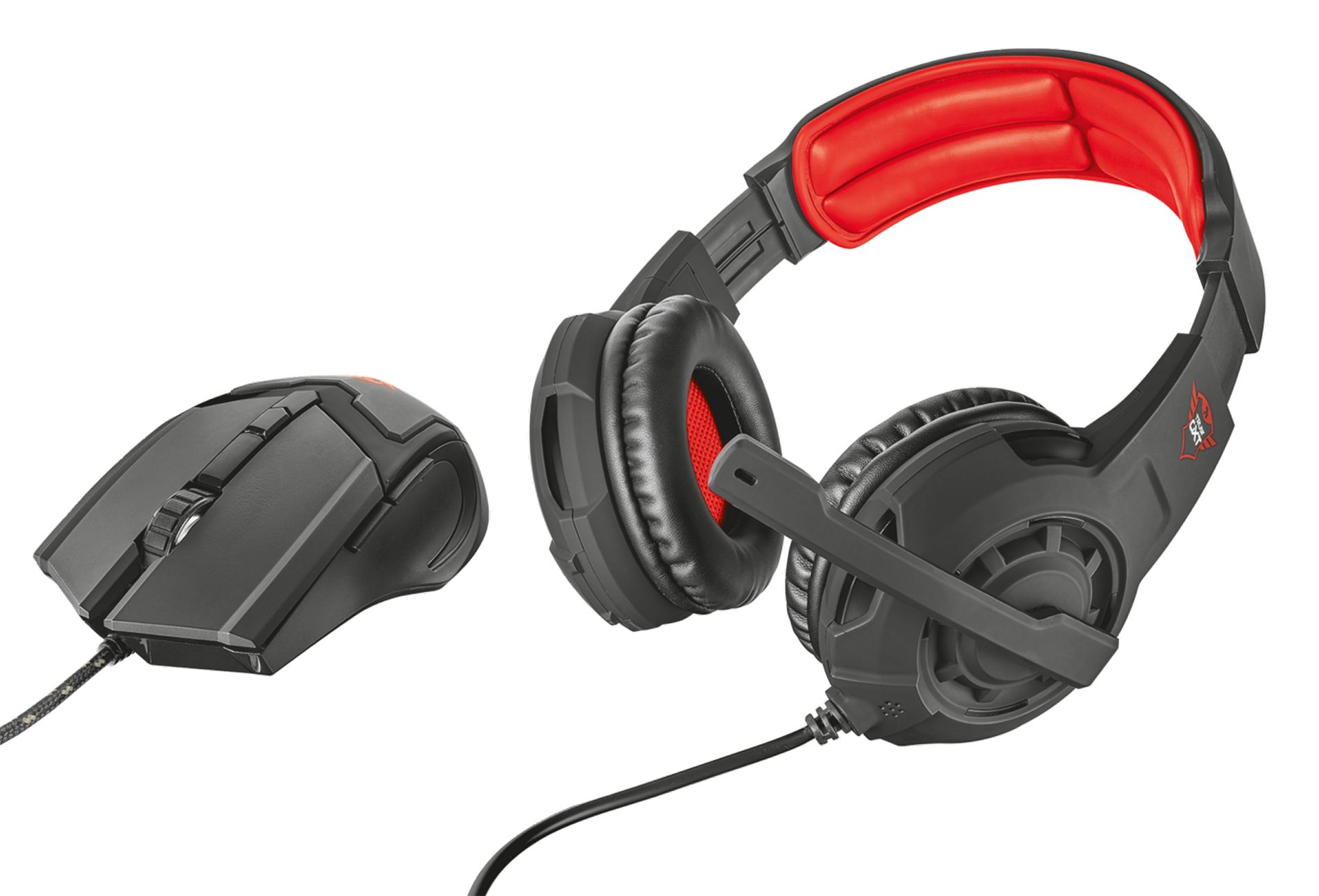 Trust GXT 784 Gaming Headset + Mouse Bundle - Black/Red
