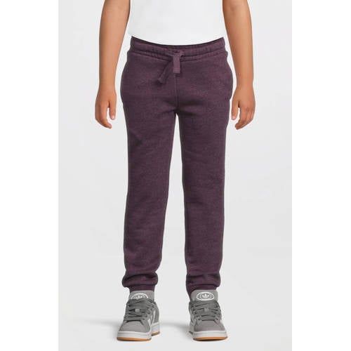 Anytime Anytime fleece joggingbroek paars melange