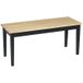 Banc 2 personnes 102 x 36 cm bois et noir