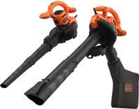 BLACK+DECKER Bladzuiger, -blazer en -hakselaar BEBLV260-QS, 2600W, 315 km/u, 40 liter opvangzak, bi-tube systeem