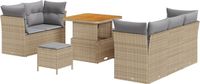vidaXL Banc de jardin beige et gris clair