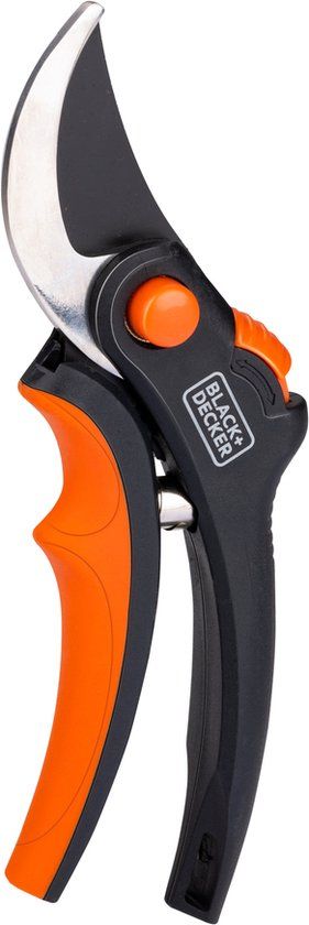 BLACK+DECKER Tuinschaar - Gehard Stalen Bladen - 13 MM - Zwart/ Oranje