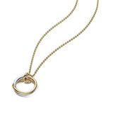 Pandora Essence Organisch gevormde bicolor hanger ketting van 14 karaat verguld sterling zilver, maat: 45cm, 363882C00-45