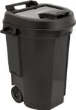 Merkloos / Sans marque EDA Afvalcontainer/kliko - zwart - 110 liter - 60 x 55 x 80 cm