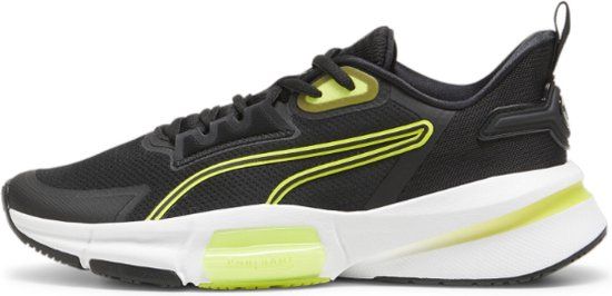 PUMA PWRFrame TR 3 Wn's Dames Sportschoenen - Zwart/Geel/Wit - Maat 37