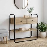 vidaXL Consoletafel Artisanaal eiken 100 x 40 x 75 cm