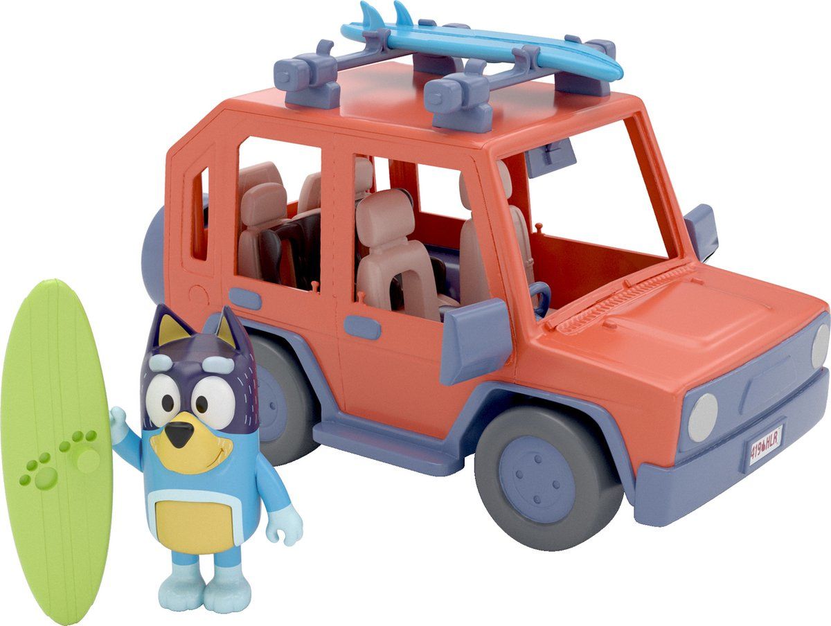 Moose Toys BLUEY - 4WD Landcruiser Speelauto met accessoires - Speelset