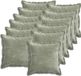 vidaXL - Taie d'oreiller - 12 pièces - Bois - Vert - 50 x 50 cm - Tissu chenille