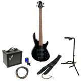 Cort Artisan C4 Deluxe Black kit de démarrage pour guitare basse électrique