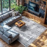 Tectake Vintage design tapijt - Dalia - Laagpolig vloerkleed - Grijs - 240x340cm