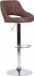 And OutdoorMatch Tabouret de bar Hipo Marron chrome Malcolm - Tissu - Hauteur d'assise 60-81cm