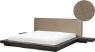 Beliani ZEN - Lit deux personnes - Marron foncé/Taupe - 180 x 200 cm - MDF