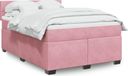 Maison Exclusive - Sommier à lattes de lit avec matelas Rose 140x190 cm Velours
