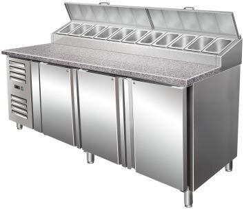 Saro Pizzawerkbank met 3 deuren 60 x 40 cm roosters