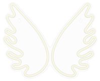 Forever Light Neon plexiglas LED-vleugels, blanc, modèle Fpne09X